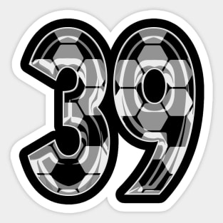 Soccer Number 39 Soccer Jersey #39 Soccer Mom Player Fan Sticker